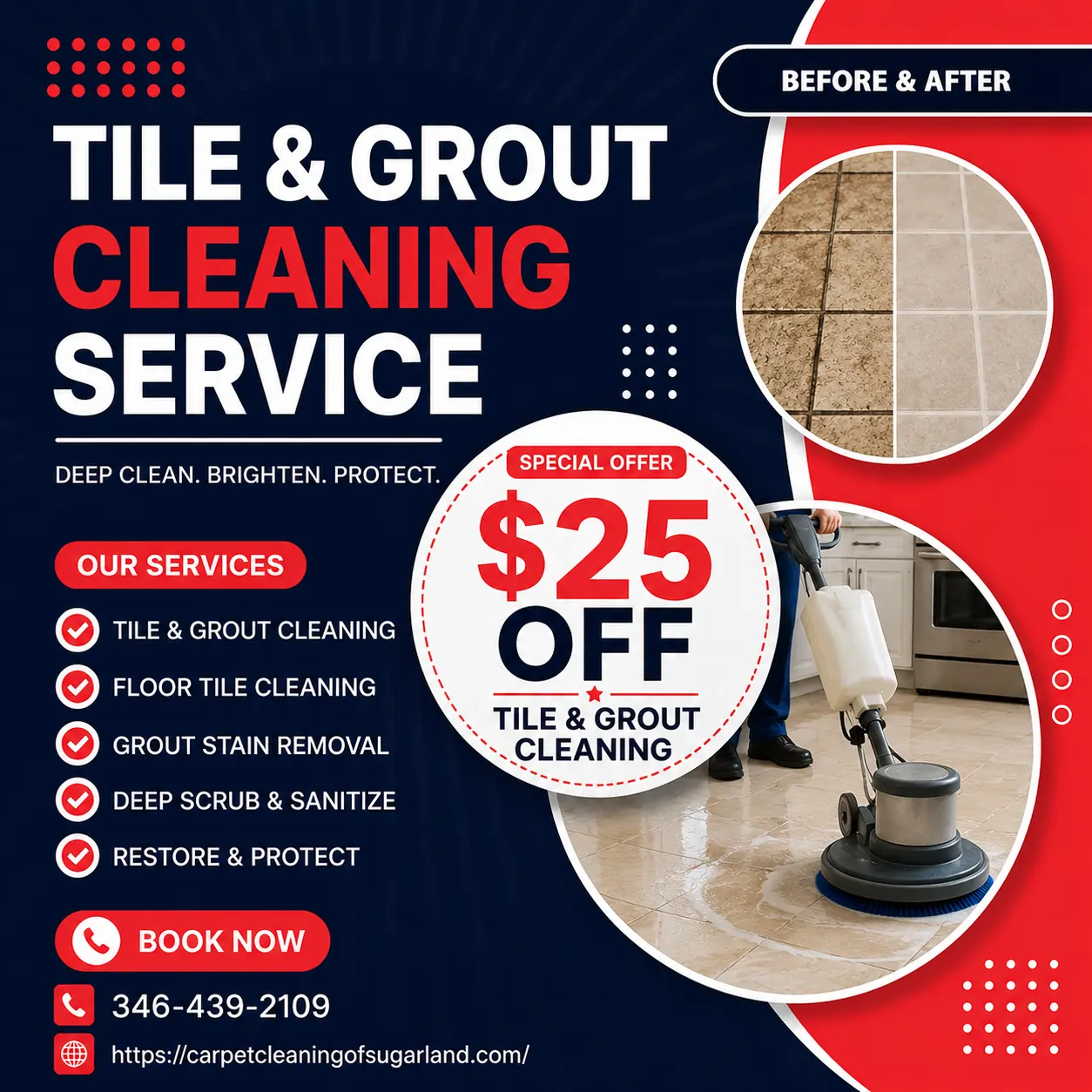 Tile Grout Cleaning of Sugar land TX offer